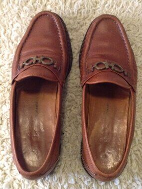 VTG 80-90's Salvatore Ferragamo "8" Horsebit Leather Loafers Quiet Lux Old Money